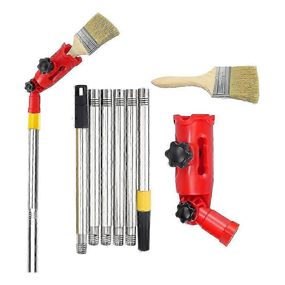 Multi-Angle Paint Brush Extension Pole Kit Handheld Paint Tool Extender Attachment Bracket Suitable for Ceiling, Window