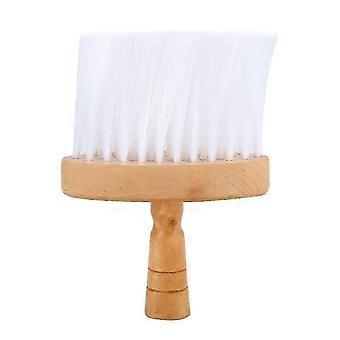 prodef 1 stuk zachte nekborstel voor het reinigen van haar, haarborstel met houten handvat, geschikt voor kappers en haarstylisten.
