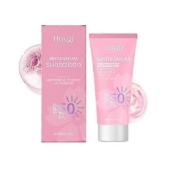 Cherry Blossom Sunscreen Cream Spf 50+ Long-Lasting Anti UV Anti-Aging Anti Oxidant Oil Control Non-greasy Waterproof Sunblock