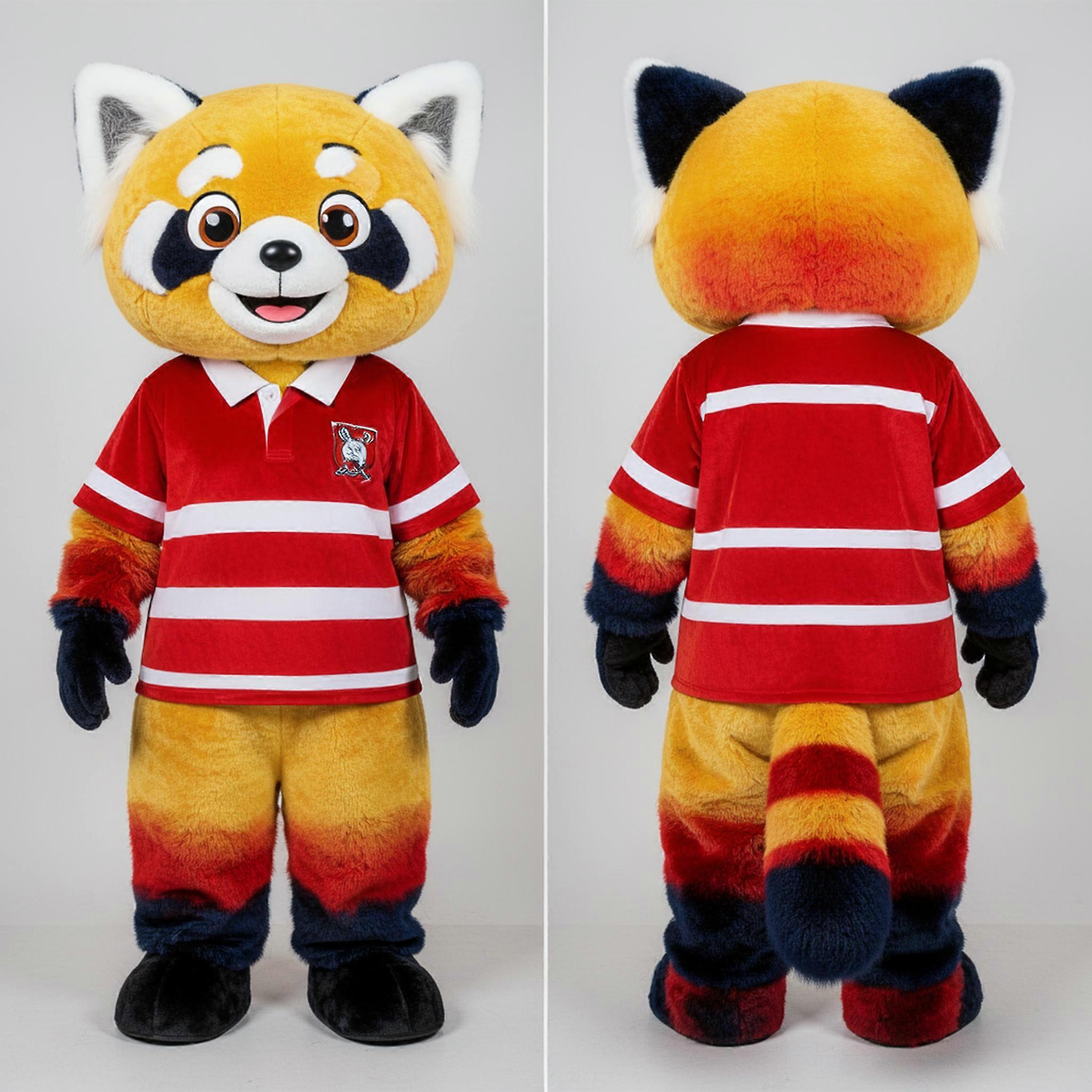 MASTICOT Golden Velvety Red Panda Mascot