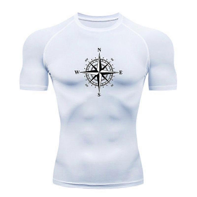 Men's Compression Athletic T-Shirt, Quick Dry Breathable Com
