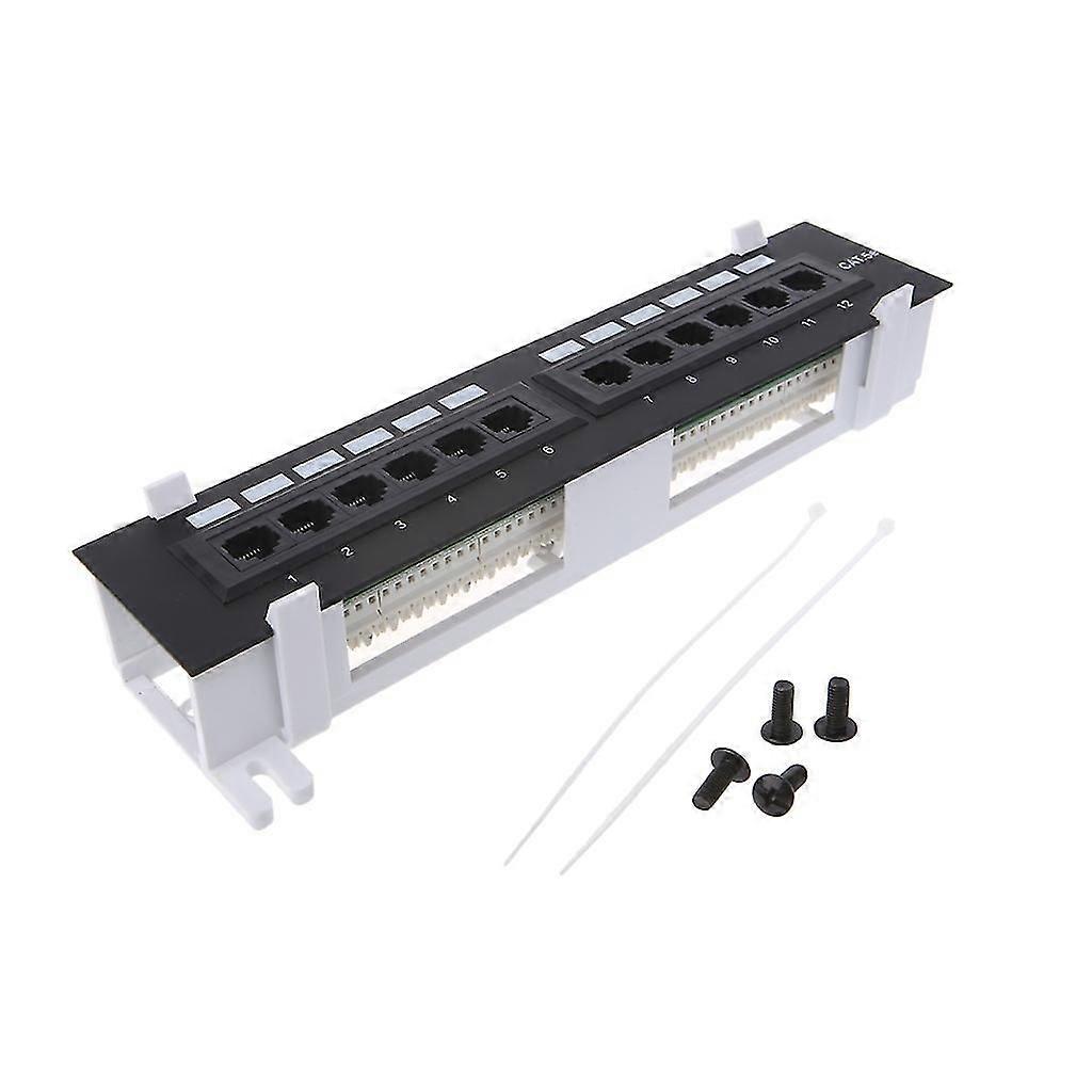 Rj45 CAT5 CAT5E Network Patch Panel Wall Mount Rack Mount Bracket