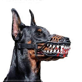 Monster Dog Muzzle Hell Hound Scary Fangs Costume with Adjustable Strap for Halloween