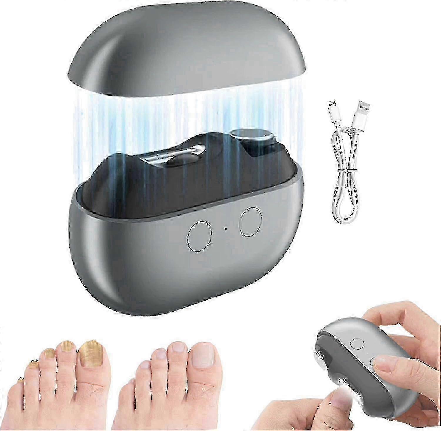 LED Electric Nail Clipper Safe Rounded Tip