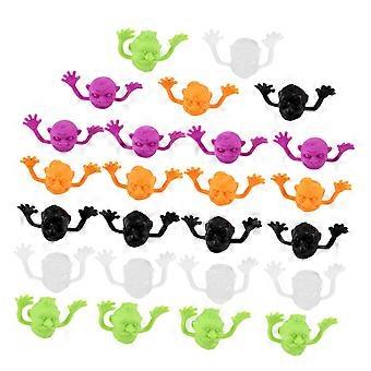 20pcs Halloween Ghost Finger Puppets Set with Spooky Skull Design for Parties and Festive Fun