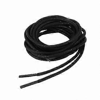 Black waxed cotton shoelaces. 3 mm round shoelaces compatible with brogues and casual shoes SI