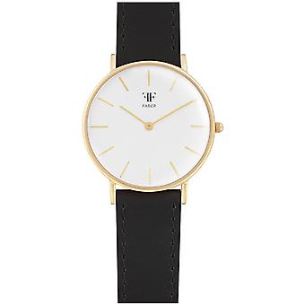 Faber time Quartz Analog Woman Watch with F604YG Cowskin Bracelet