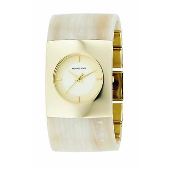 Mkors trend/ Mixed Quartz Analog Women's Watch with MK4177 Gold Plated Stainless Steel Bracelet