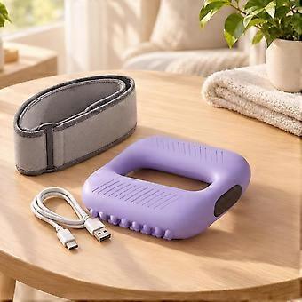 Wearable Leg Vibration Relaxation Device for RLS Relief with Straps, Purple