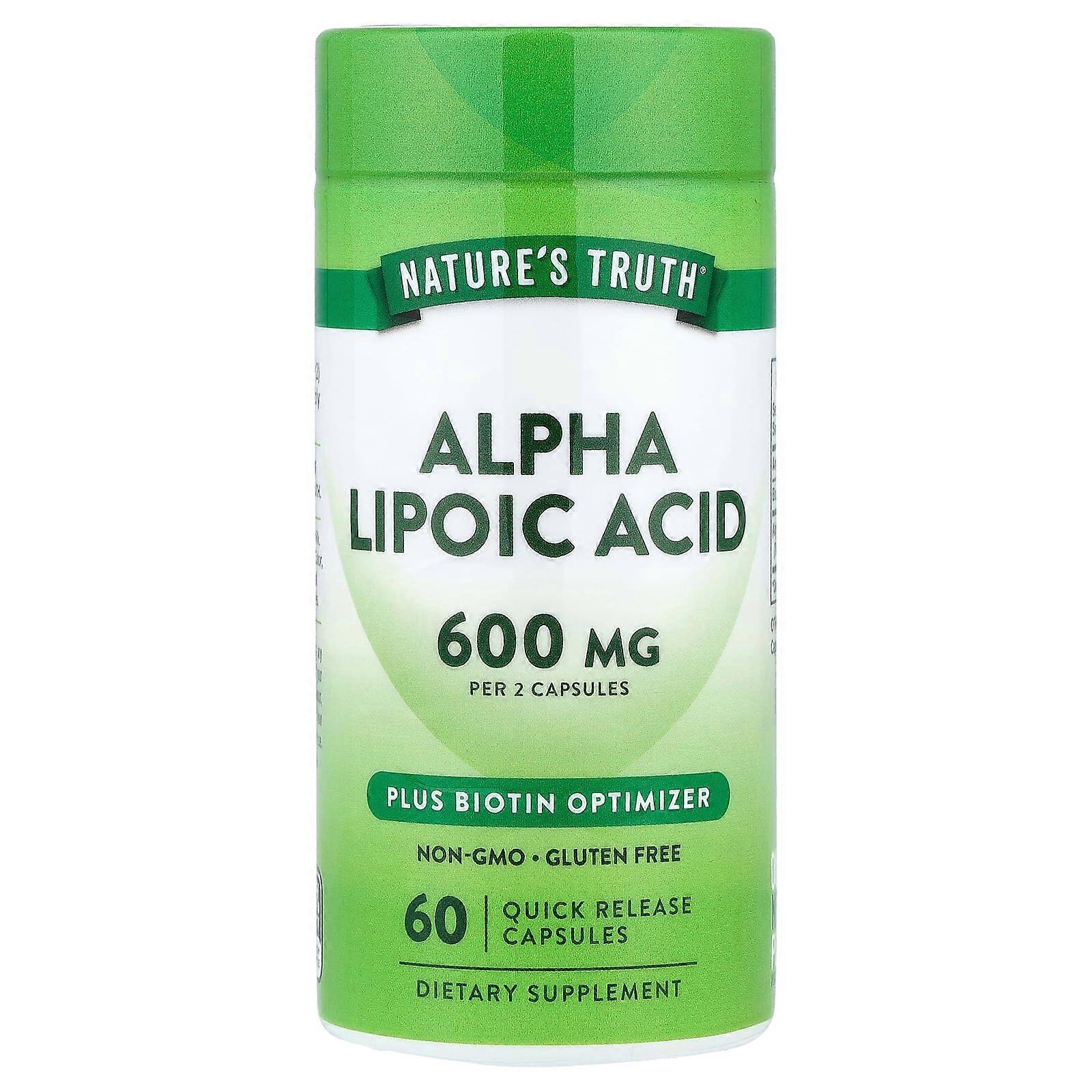 Nature's Truth, Alpha Lipoic Acid, 60 Quick Release Capsules