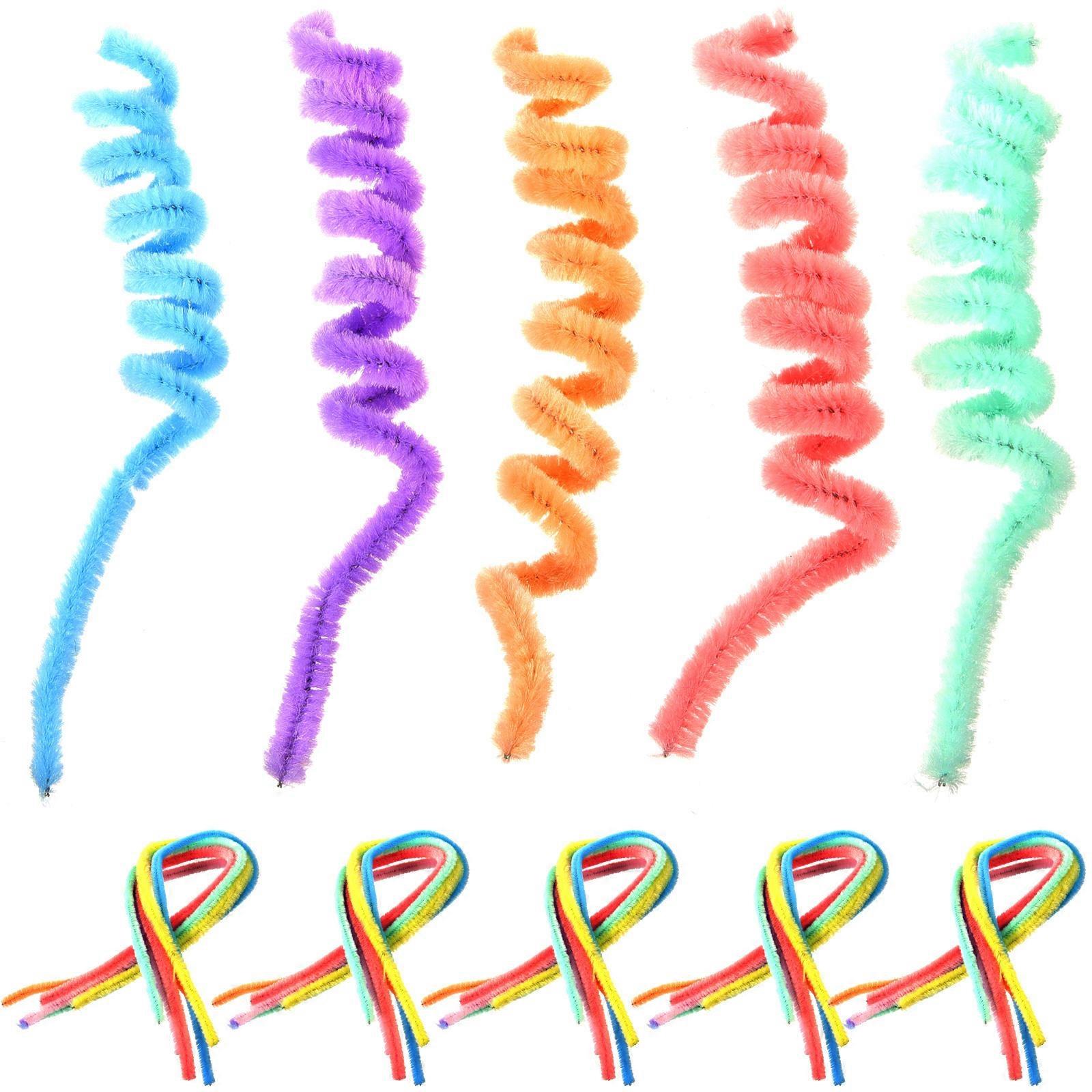 Chenille Stems DIY Twisted Playthings for Educational Crafts 100Pcs