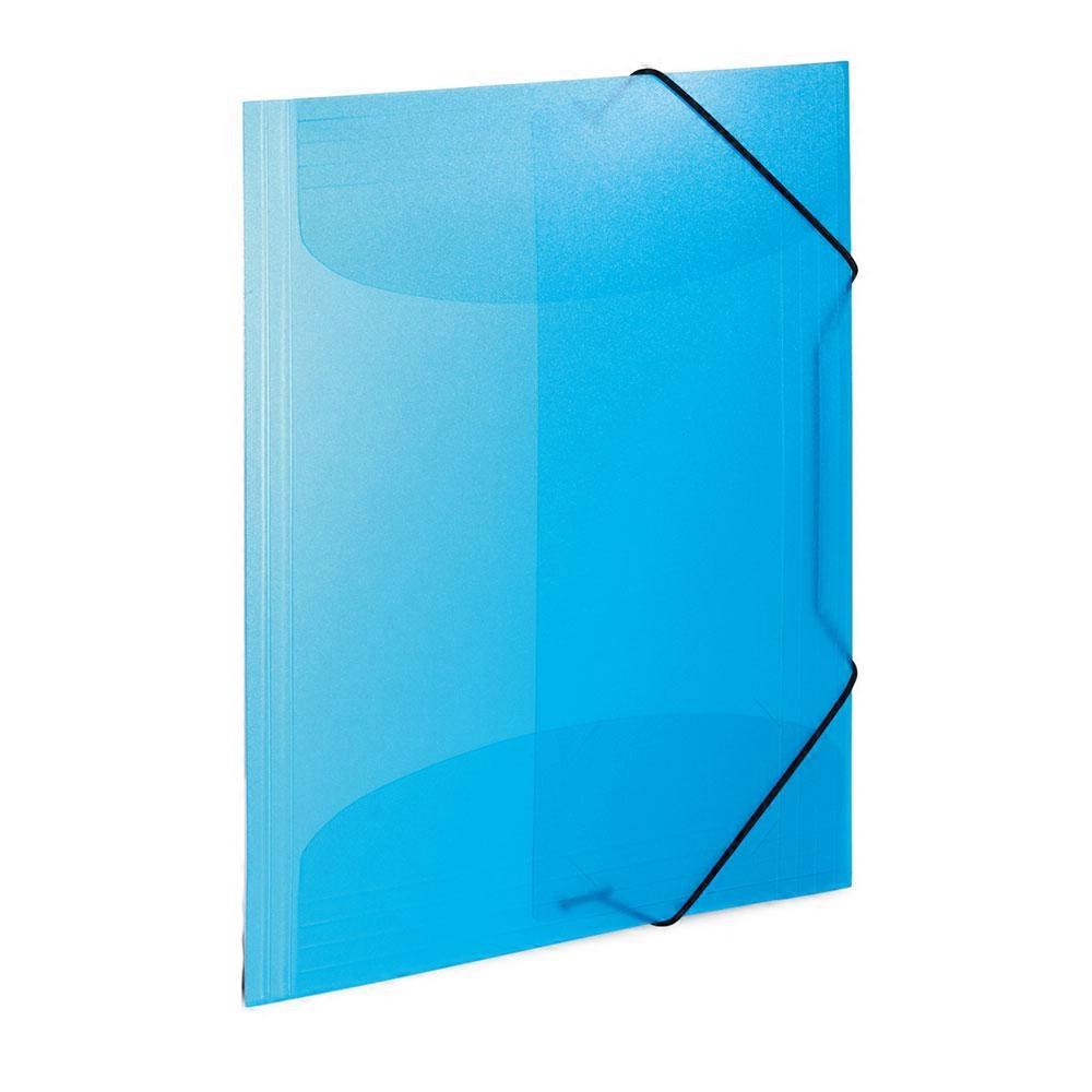 LIGHT BLUE Herma High Quality and Durable Elasticated Translucent PP Folder A4