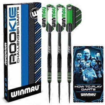 Rookie Dartset: Messing darts met flights en schachten, inclusief dartboekje