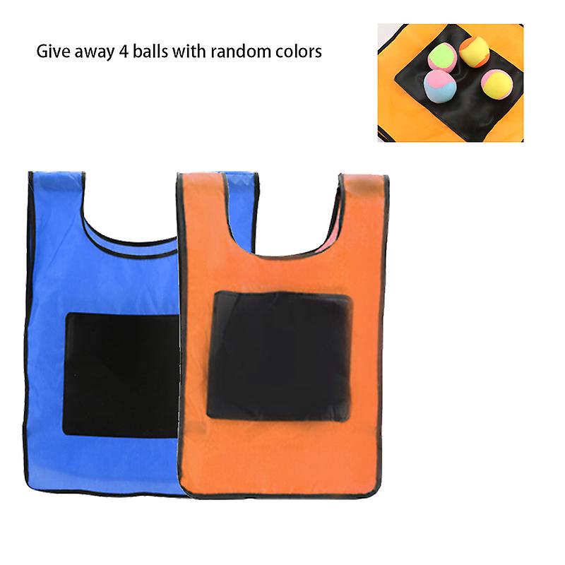 Dodgeball Game Set, Kids Dodgeball Tag Sticky Vests, Sticky Ball Vest, Throwing Target Games, Sticky Target Vests With Sport Balls For Children 2 In 1