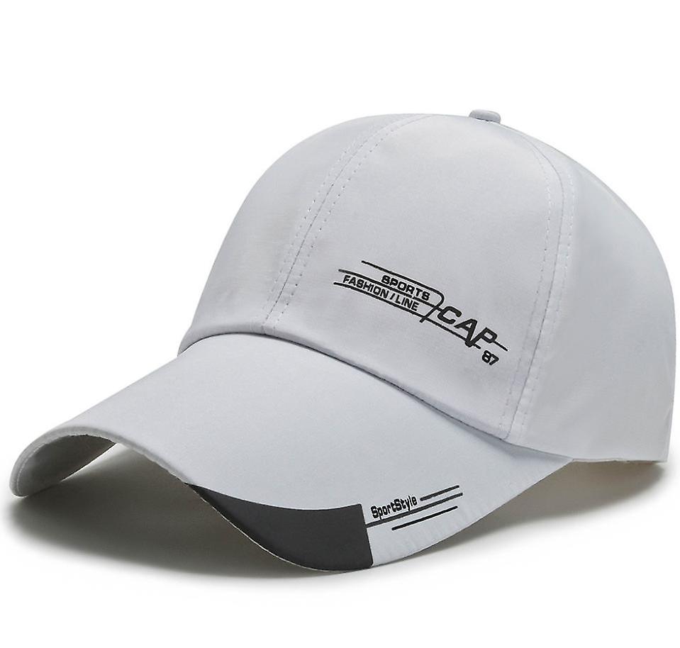 (white) Simple Men's Baseball Cap Sunscreen Peaked Cap