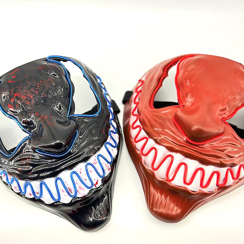 Halloween Horror Mask Led Glowing Mask Funny Devil Party Props