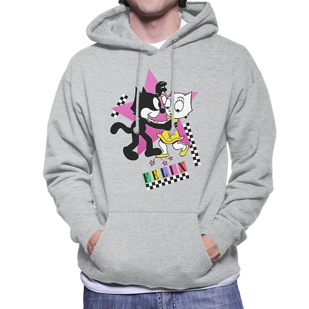 Felix The Cat And Kitty Kat Dancing Felpa con cappuccio da uomo