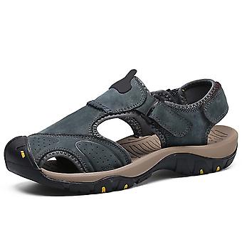 Closed Toe Hollow Sandals for Men Non-Slip Comfortable Beach Shoes for Party Daily Work
