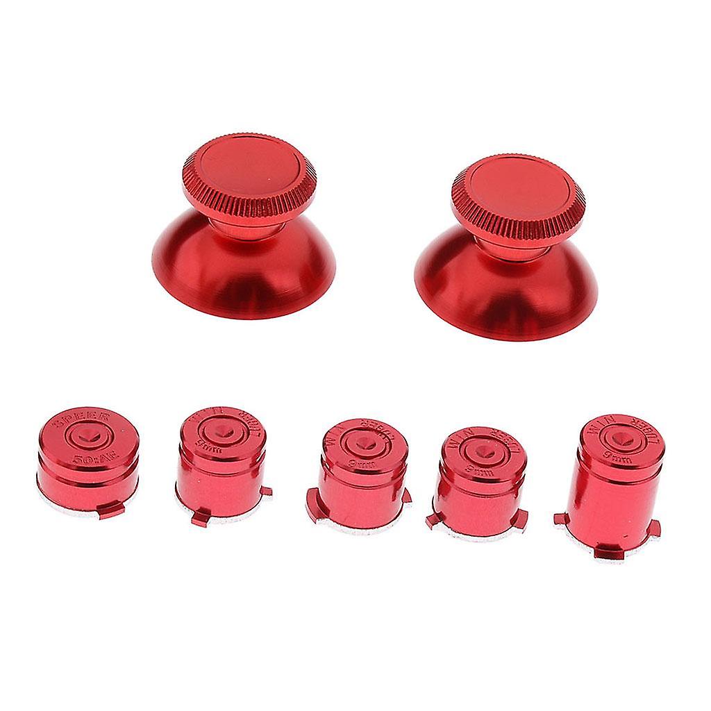 Joystick Replacement Buttons Thumb Caps & ABXY & Guide Mod Kit for  One Red