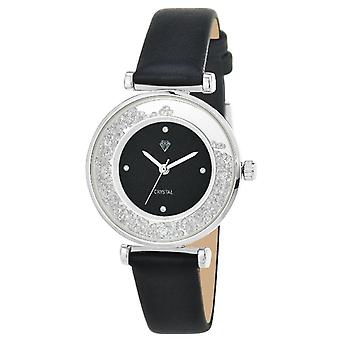 Damenuhr MF537-NFN - Schwarzes Lederarmband