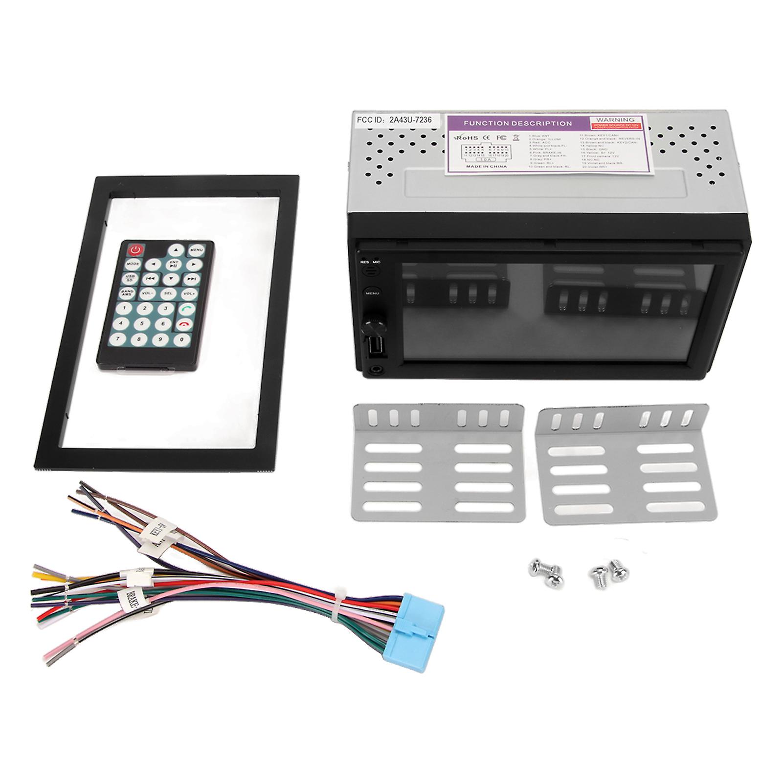 Car Multimedia Player 6.2 Inch Touchscreen Bluetooth Double Din Car Stereo Car Radio Support Mirror Link MP5 Player