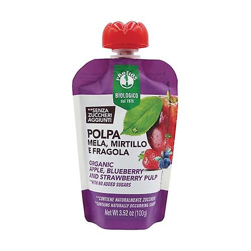 Organic Apple, Blueberry and Strawberry Pulp Doypack 100 g (Strawberry - Blueberries - Apple)