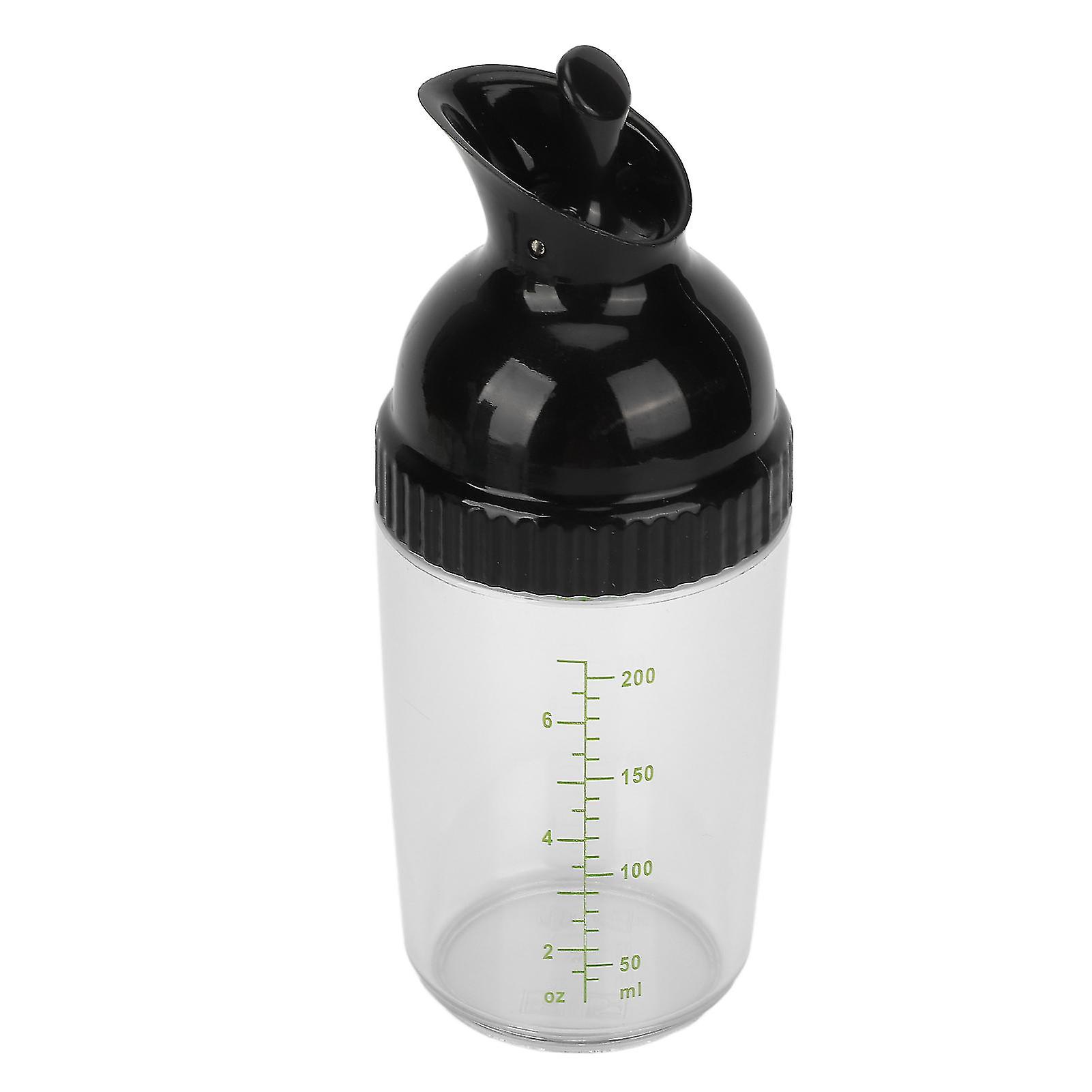 200ml Black Salad Dressing Shaker BPA Free Leak-Proof Jar