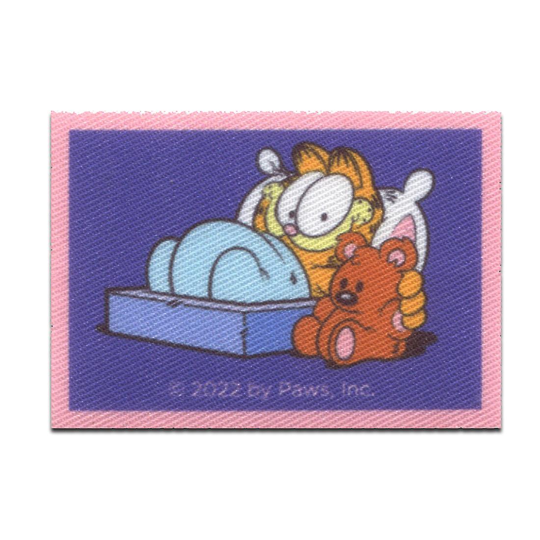 Garfield © Bed Comic Cat Printed - Patches, Iron-On Patch, Iron On, Appliques, Patches, Patches, Iron On, Size: 6.7 x 4.7 cm