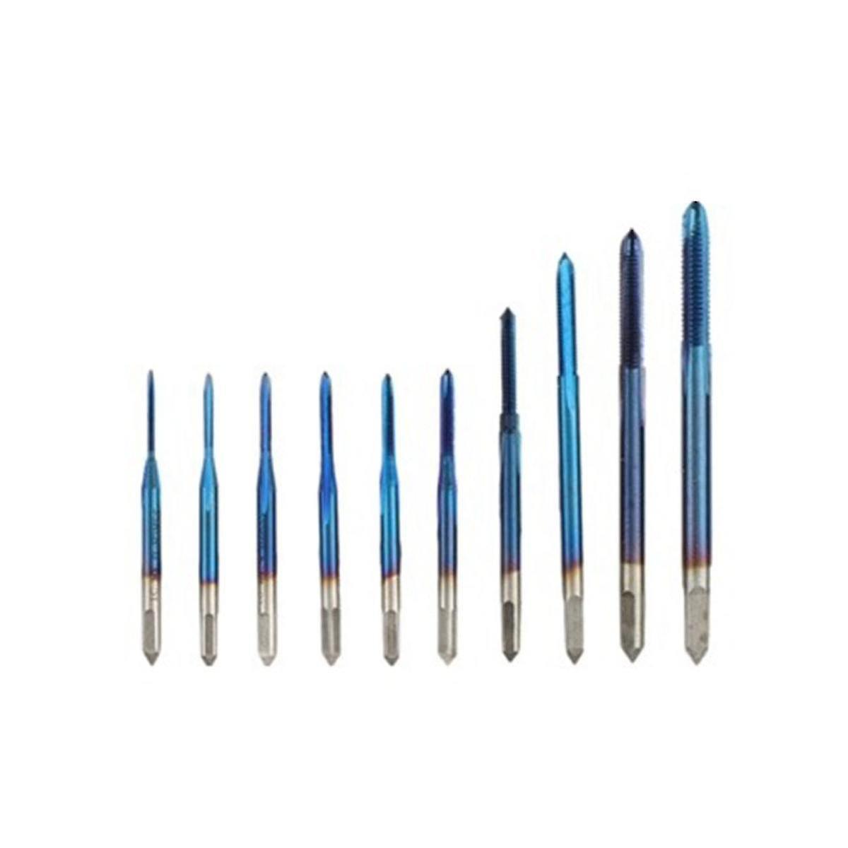 10pcs M1-.5 Thread Taps Without Adjustable M1-m8 Wrench Machine Tap Wrench Set For Metal Working Sc