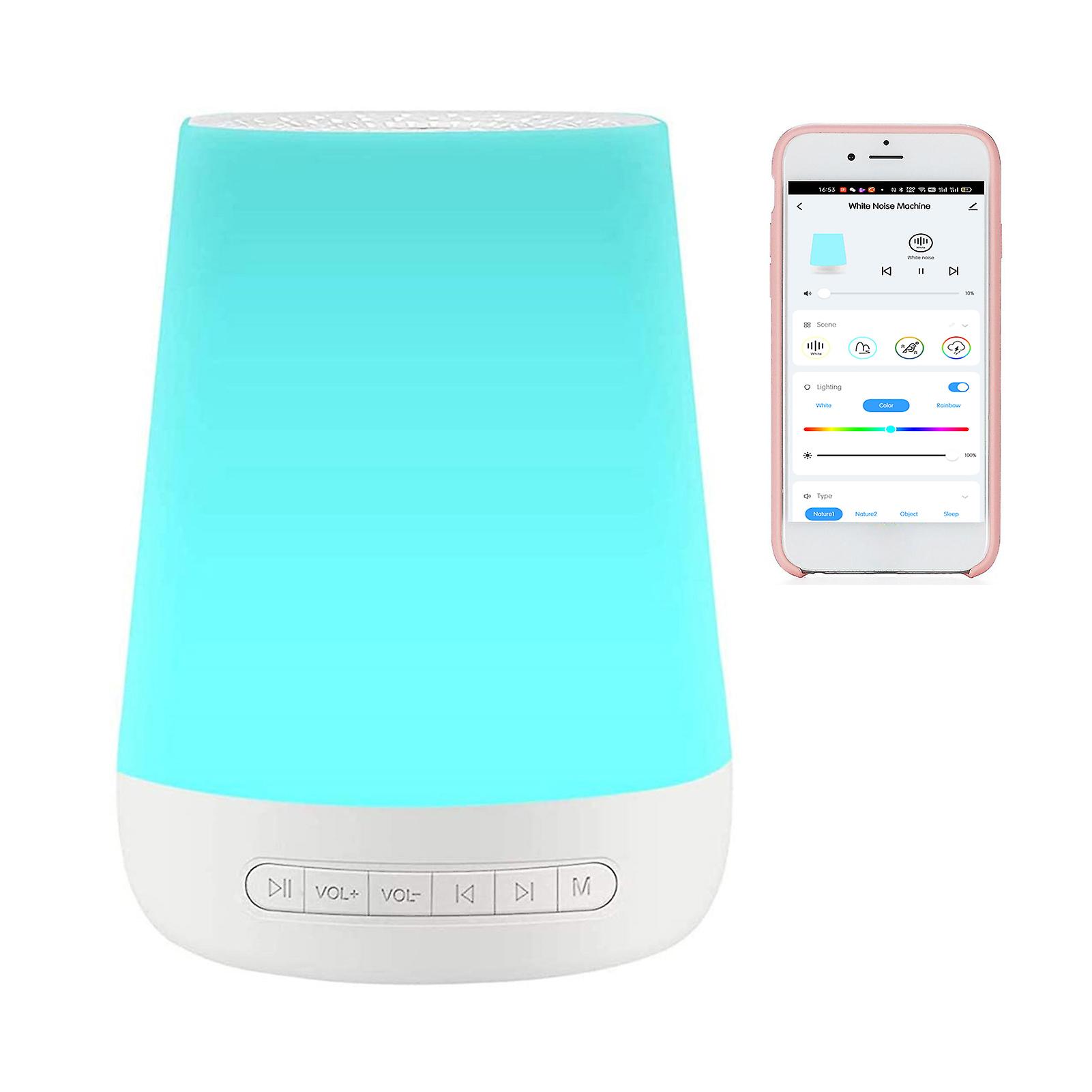 Smart White Noise Machine Baby Sleep Sound Machine Colorful Night Lights