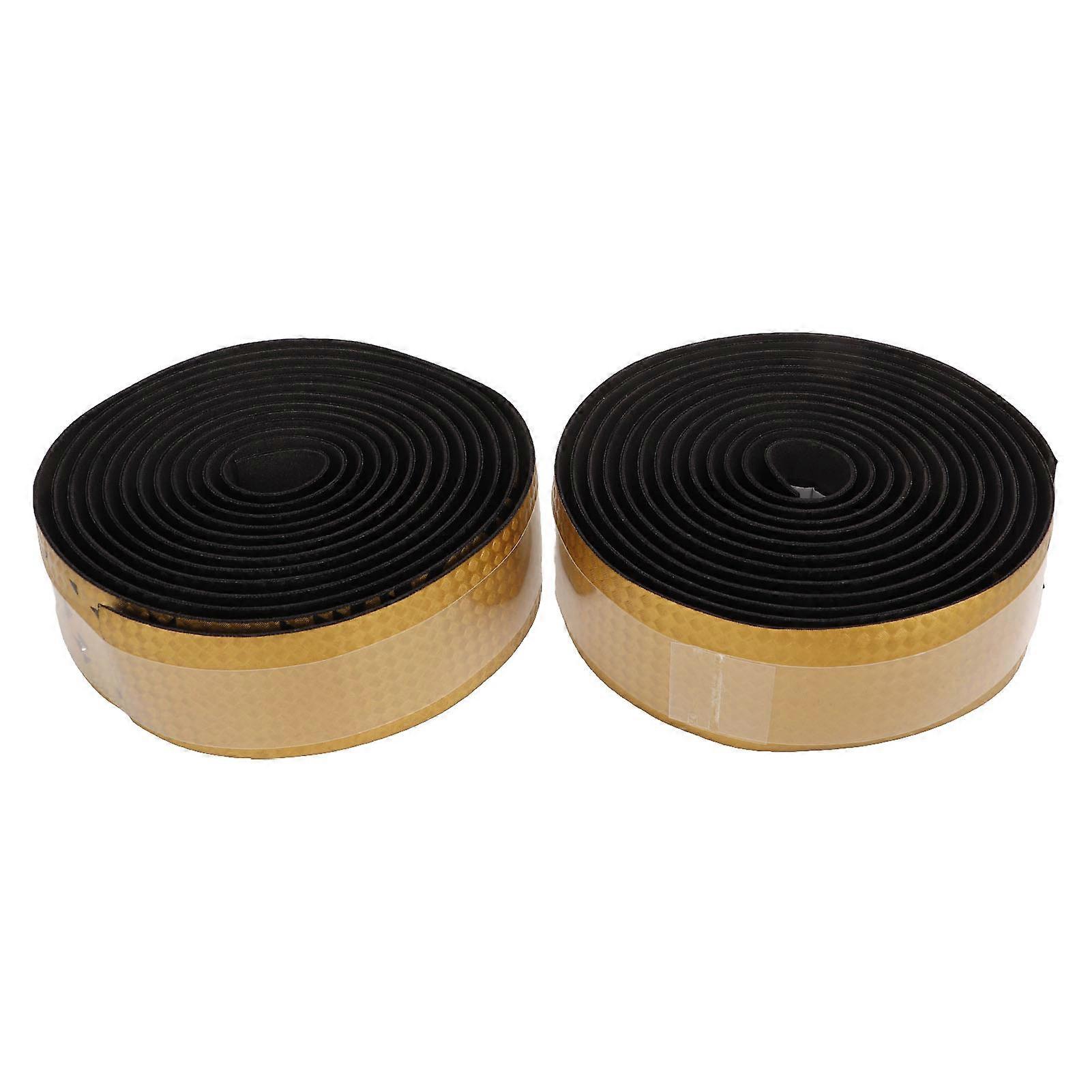 Handlebar Tape Soft Bike Handlebar Carbon Fiber Pattern Shock Absorption Non Skid Strap Gradient Gold