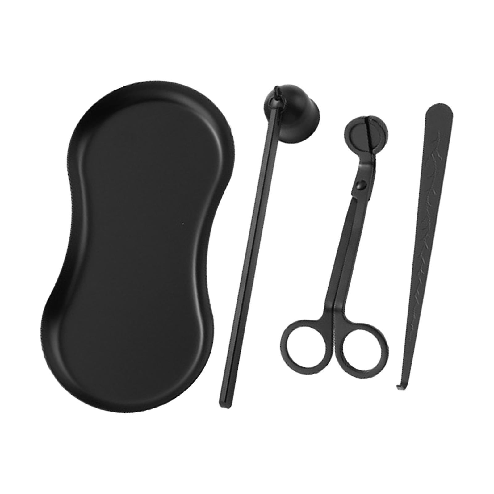 4 stuks Kaars Accessoire Wick Cutter Snuffer Kit Multifunctioneel met Opbergbak Gouden