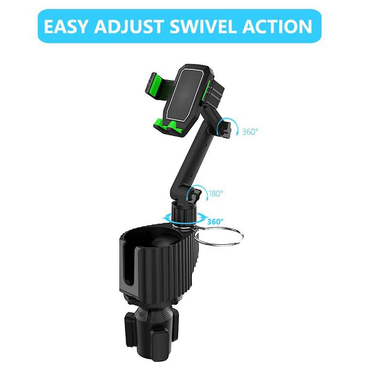 Car Cup and Phone Holder - 3-In-1 Car Cup & Phone Holder with 360 Rotation, Multi-Function Car Cup