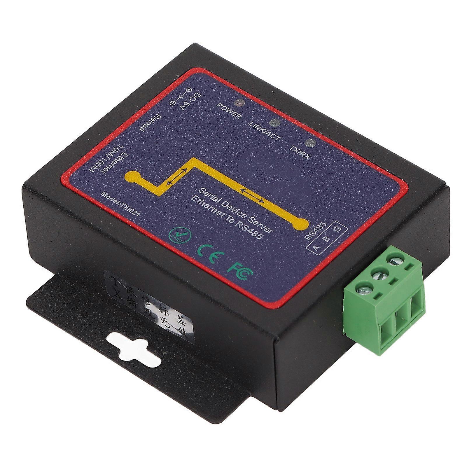 RS485 to RJ45 Converter 300bps to 230400bps Minus10℃ to 55℃ 10/100M Data Rate Ethernet Serial Server for Windows System