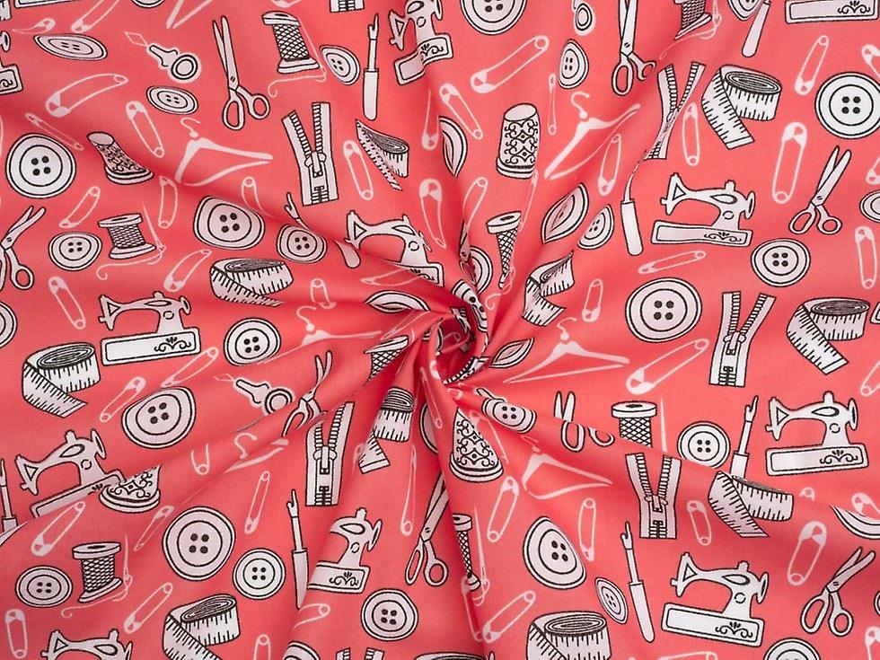 Minerva Printed Polycotton Fabric Candy - per metre