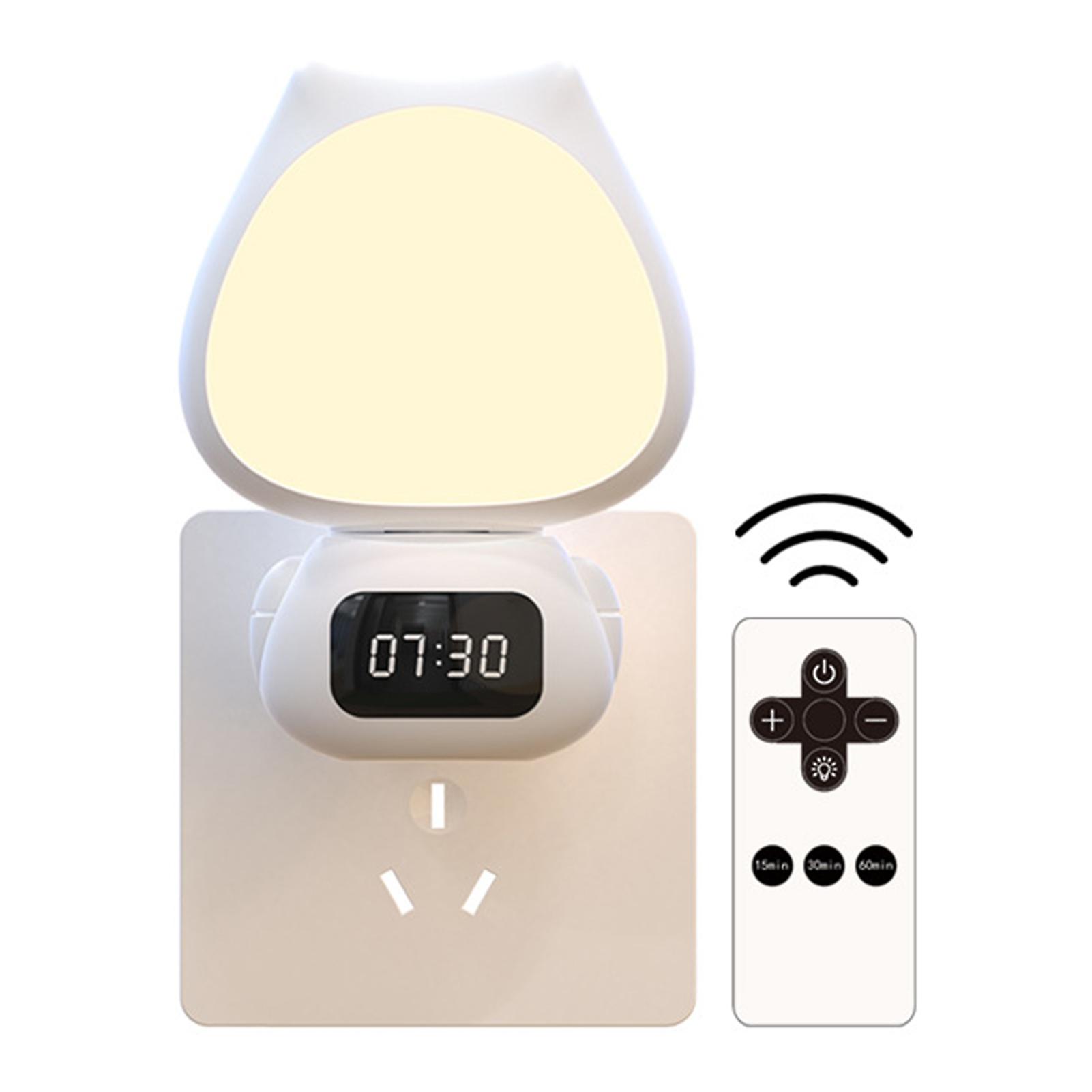 Cute Cat Ear Night Light with Remote Control Rechargeable Plug-in Dual Use Light for Bedroom