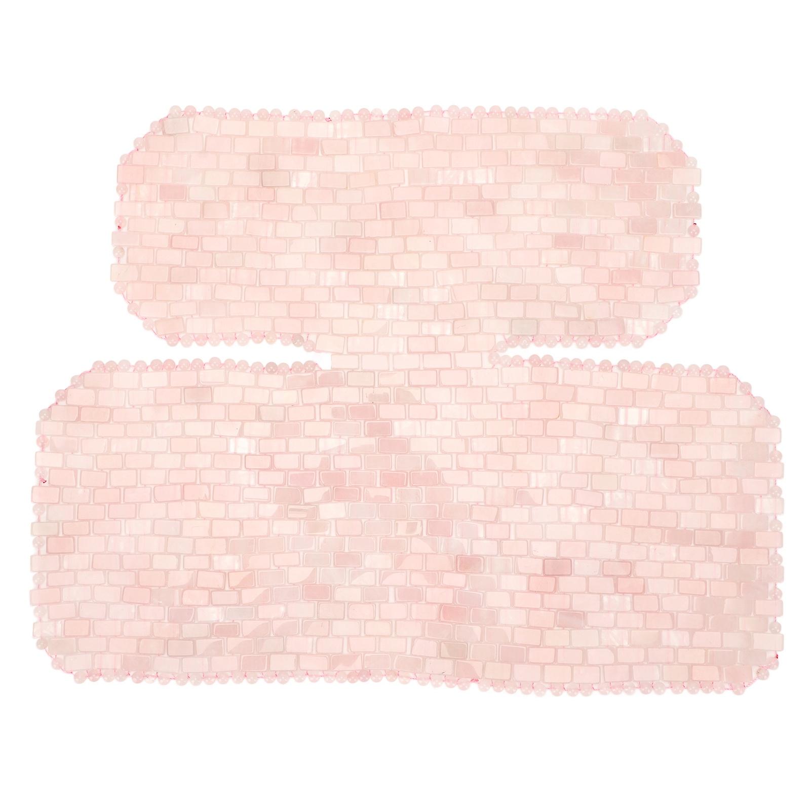 Rose Quartz Neck Chest Massager Soothing Stress Relief Pink Rose Quartz Neck Massager for SPA Fatigue Reduction