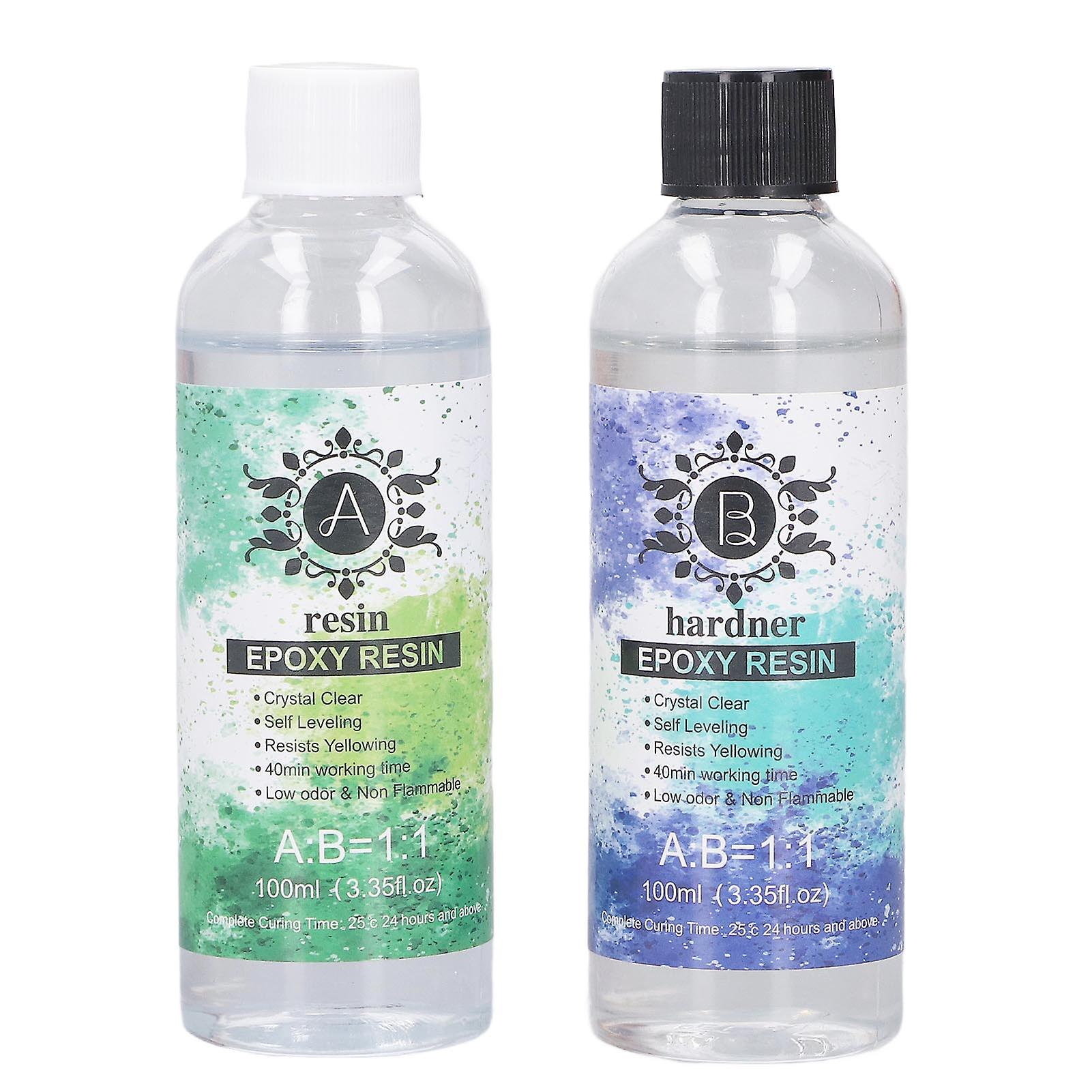 Epoxy Resin Crystal Clear Kit 100ml Self Defoaming High Transparent Environmental Friendly Epoxy Resin Coating