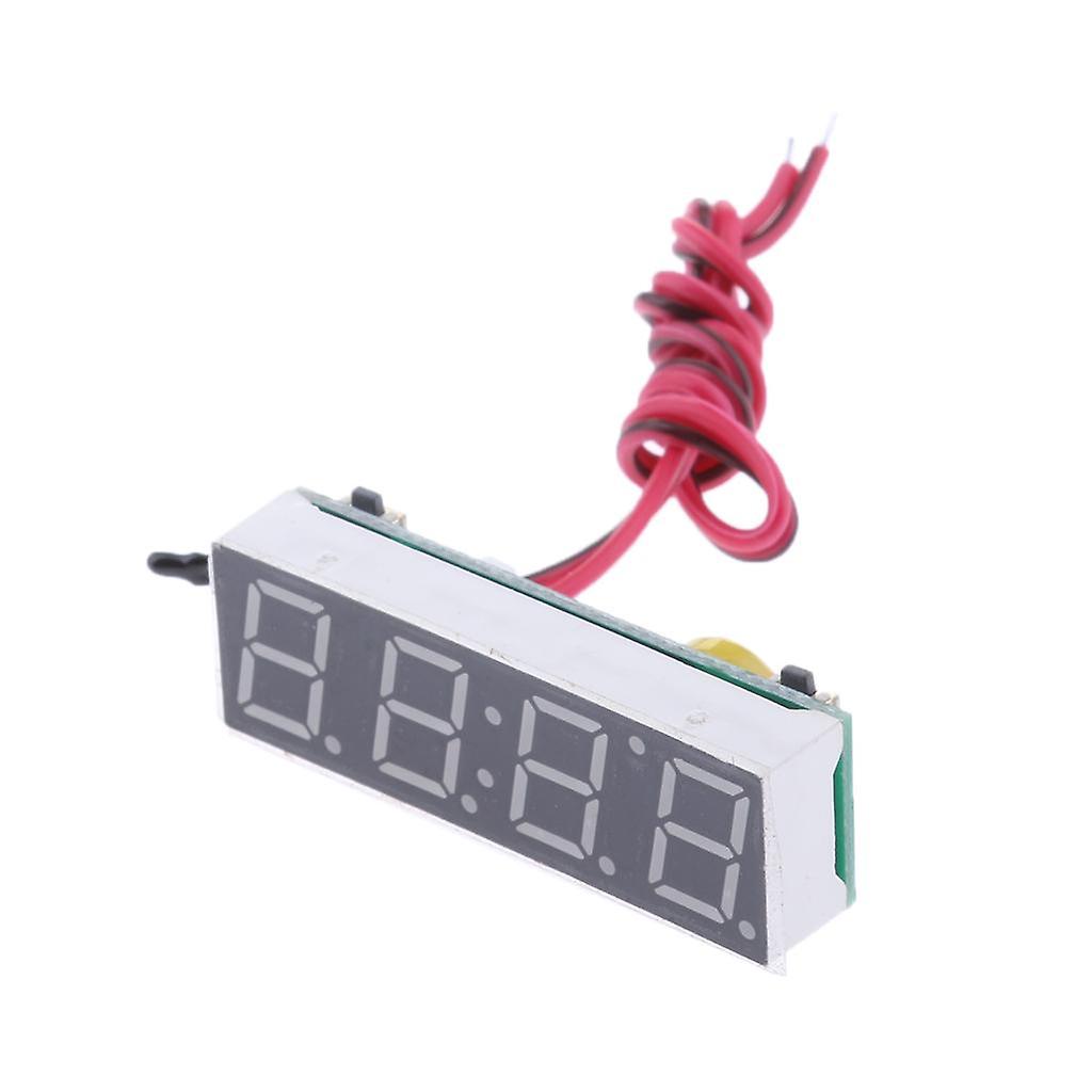 3 in 1 Car Auto Digital LED Time Voltmeter Thermometer Clock Module Green