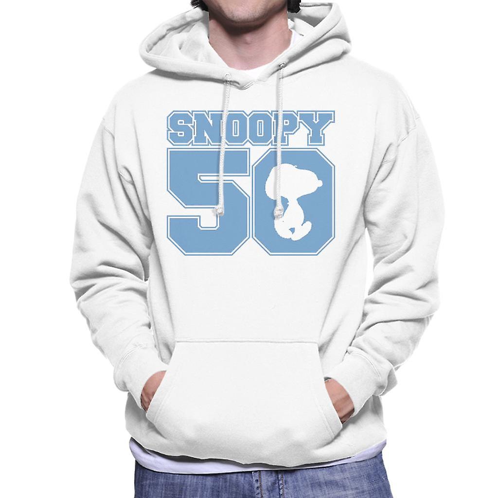 Peanuts Snoopy 50 Text Design Men's Hooded Sweatshirt