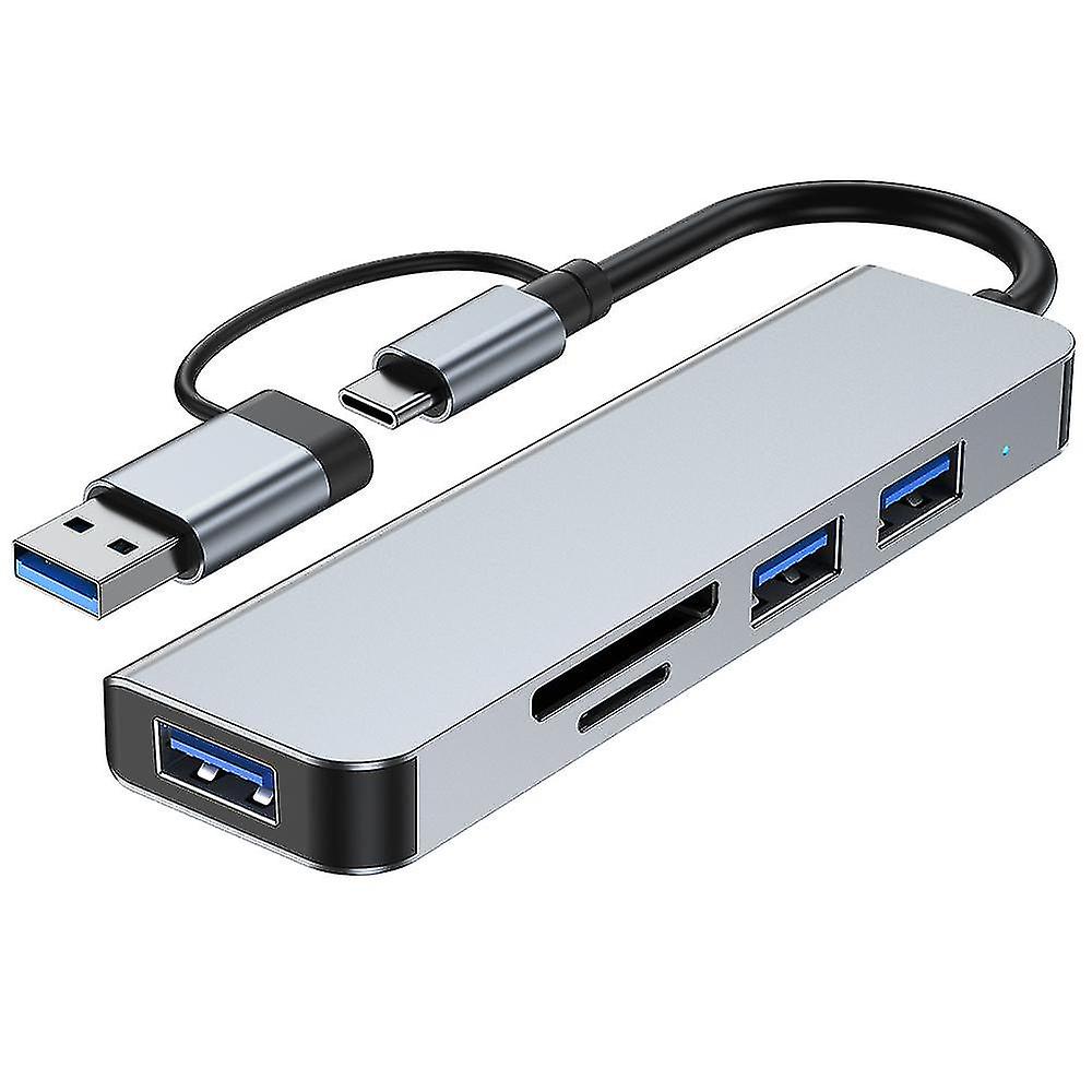 Type C to USB 3.0 Hub 5-in-1 Docking Station with USB 3.0 Port USB2.0 Ports SD/TF Card Reader Ultra