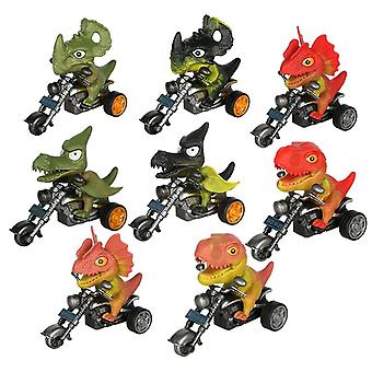 8pcs fricción impulsada inercia animal motocicleta vehículos de juguete regalos para niños dinosaurio juego de motocicleta dinosaurio juguetes
