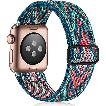 Stretchy Loop Bands Compatible with Apple Watch Band 45mm 44mm 42mm 38mm 40mm 41mm Women Men, Adjust Sport Elastic Nylon Replacement Wristband for iWa