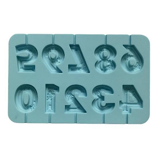 Chocolate Mold High Temperature Resistant Baking Tools Safe Convenient Numeric Shaped Lollipop Pastry Tool for Bakery