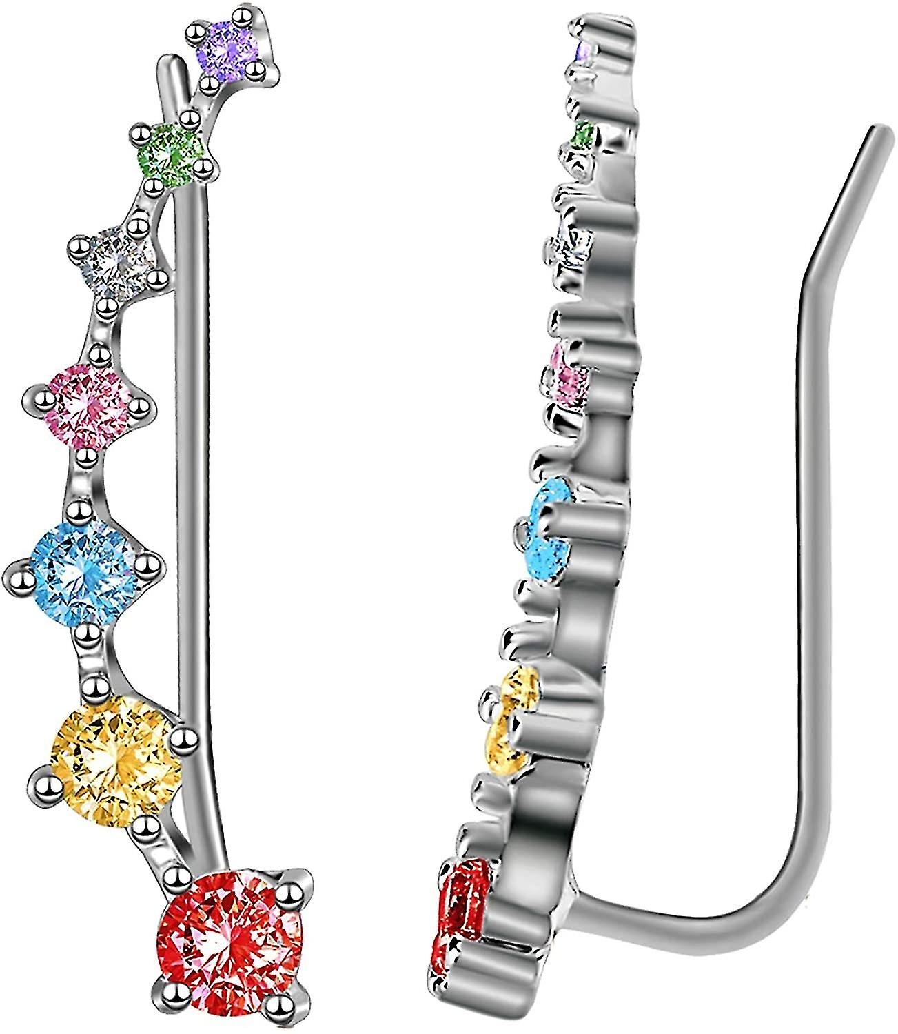 Sterling Silver Full Diamond Earrings Hypoallergenic Earrings