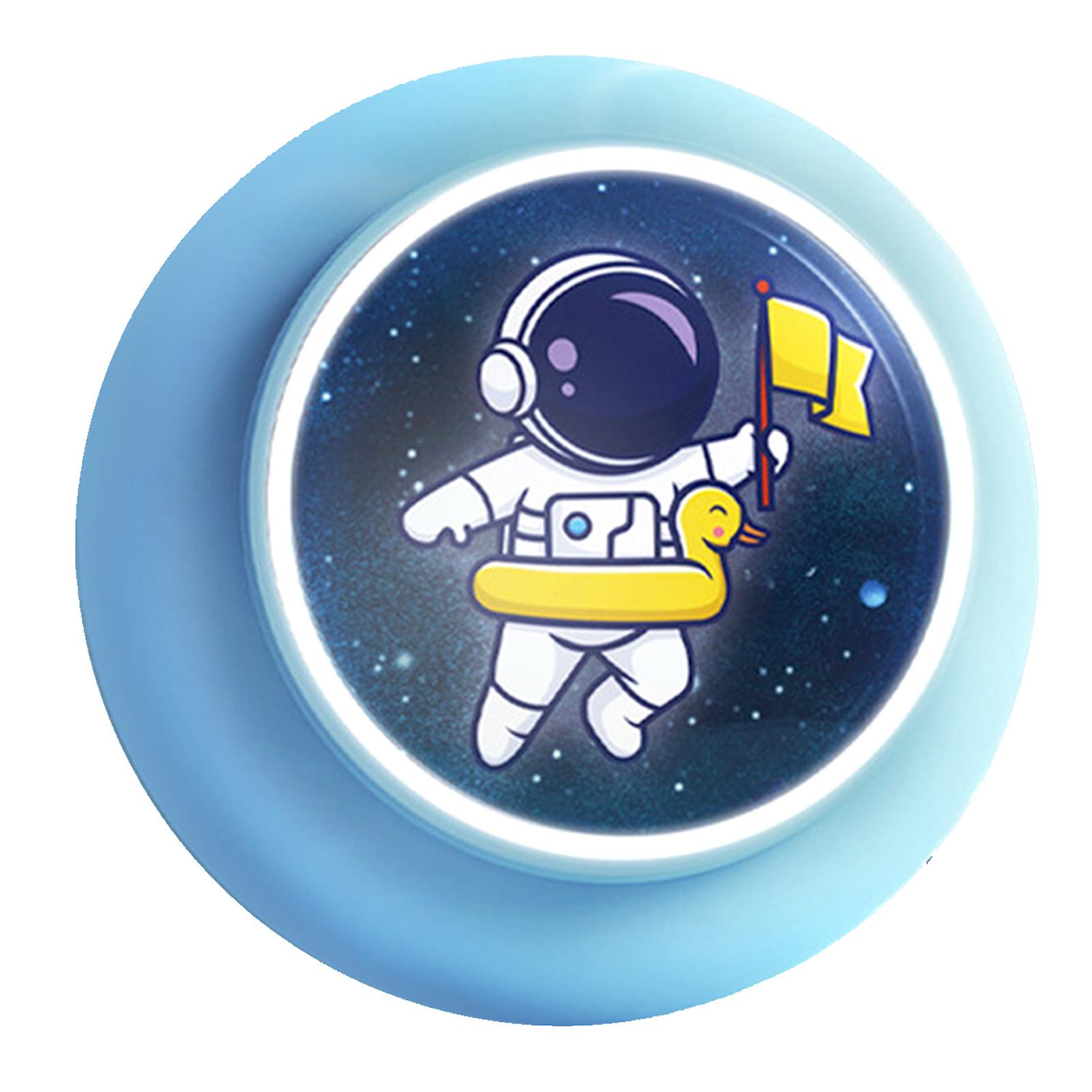 Kids High Jump Touch Voice Counter Multifunctional Self-adhesive Smart Voice Broadcast Height Training Touch Counter Blue Astronaut