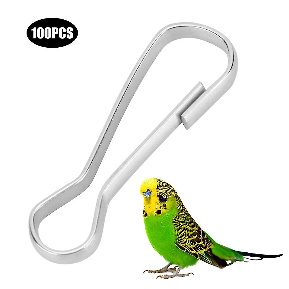 Durable Metal Bird Cage Hooks - 100PCS Parrot Accessories