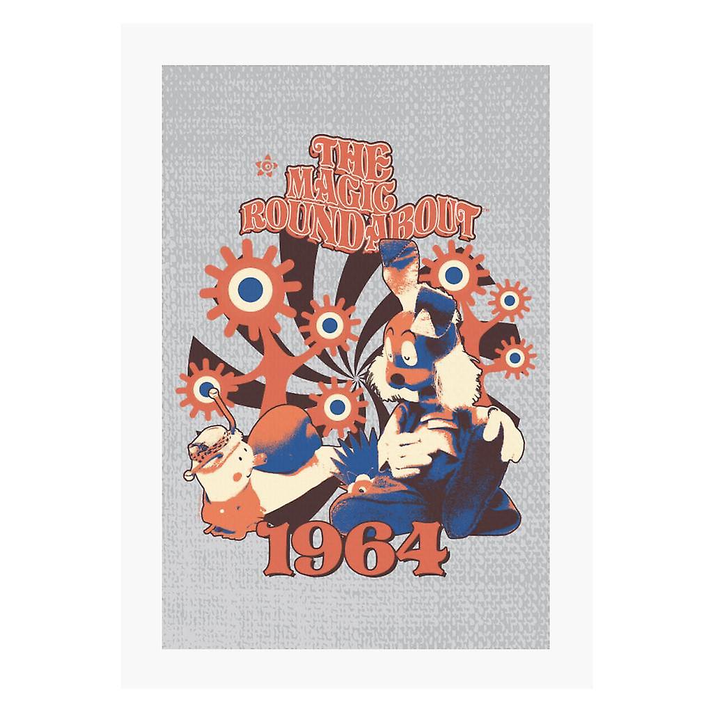 The Magic Roundabout Retro Brian & Dylan A4 Print