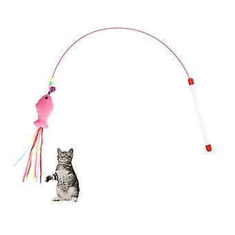 Wire sjov kattepind med klokkekat legetøjsfisk