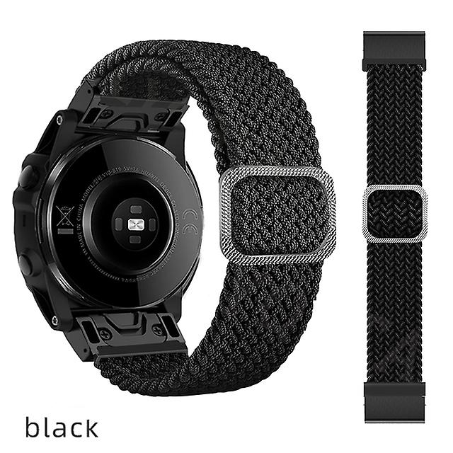 22/26mm Stretch Woven Nylon Replaceable Strap For Garmin Fenx 7x 6x Band